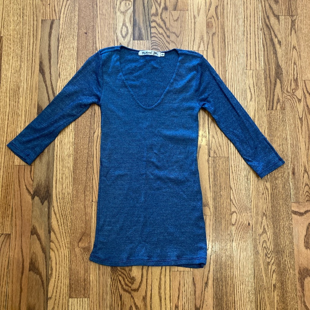 Michael Stars 3/4 Sleeve V Neck